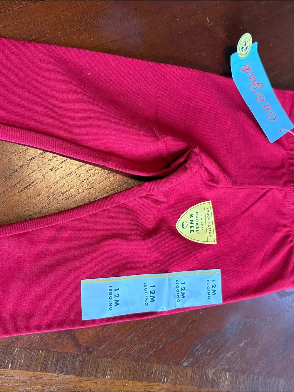NWR wonder nation Girls Plaid Top with Red and Teal Leggings from Cat & Jack 12M